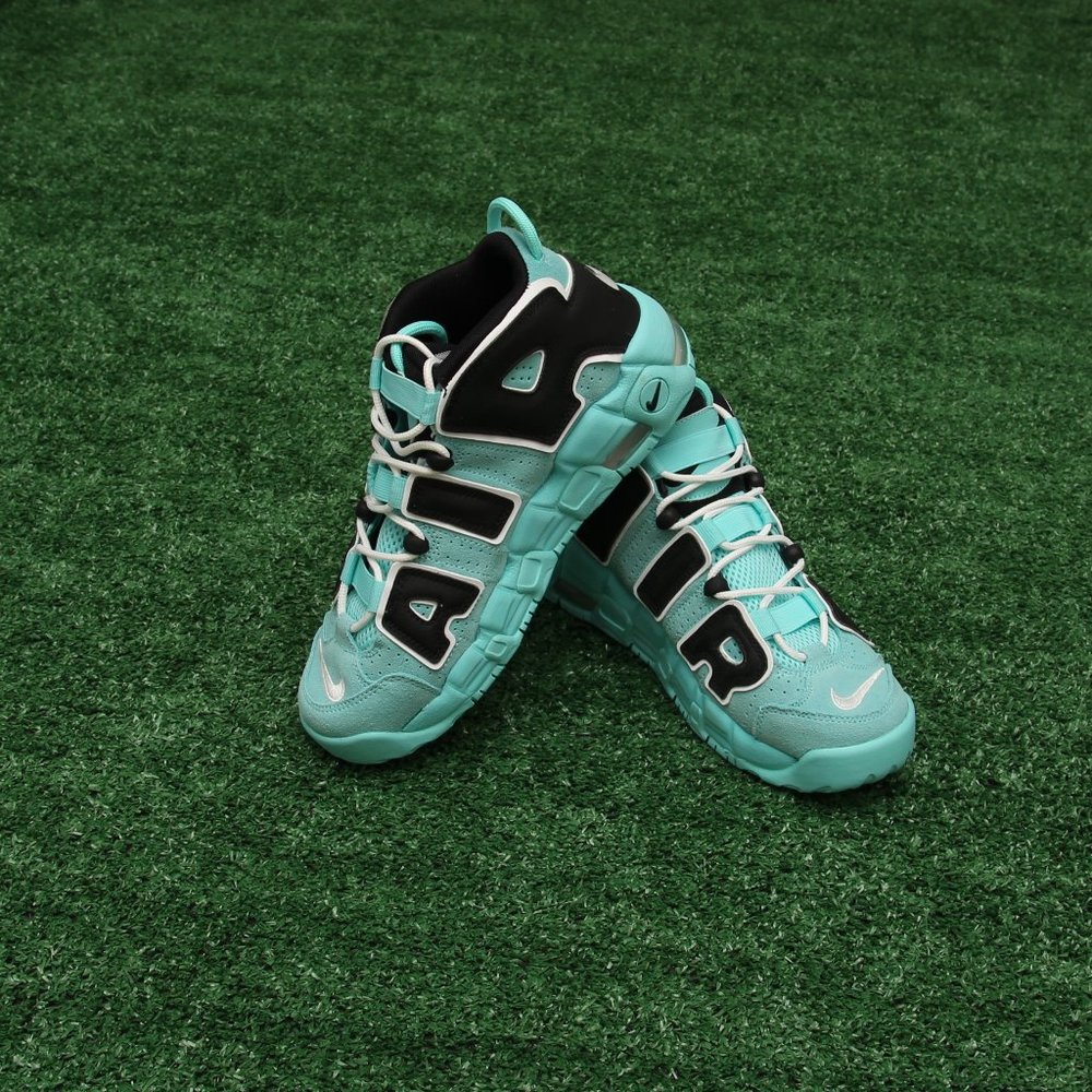 NIKE AIR MORE UPTEMPO TIFFANY GS,YOUTH AQUA SZ 7-Y